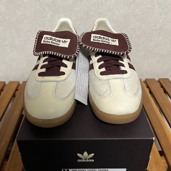 Adidas X Wales Bonner Samba Pony Tonal Cream White - Picture 4 of 5